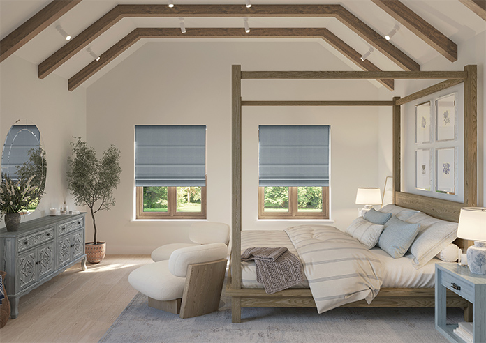 Soft Chevron, Lead Grey - Roman Blind - Image 8